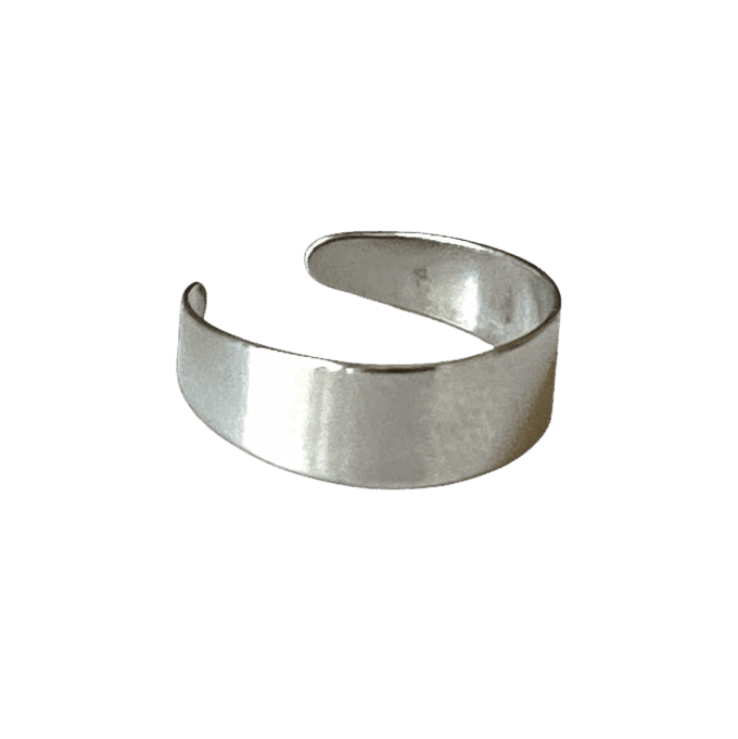 N5438g Bague de pied Homme ou Femme Acier inoxydable argenté lisse - Bijoux Bagues d'orteil en ligne hommes et femmes Ninanina