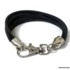 N5440 Bracelet mousqueton homme cuir multiliens noir - Bijoux Bracelets en ligne Ninanina