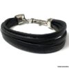 N5440a Bracelet mousqueton homme cuir multiliens noir - Bijoux Bracelets en ligne Ninanina