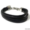 N5440c Bracelet mousqueton homme cuir multiliens noir - Bijoux Bracelets en ligne Ninanina