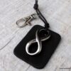N5452 Porte clé homme cuir infini Acier personnalisé papa - Accessoires Porte clés Ninanina