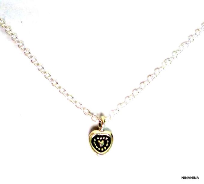 N5478a chaine de taille coeur argent 925 massif