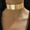 N5488 Collier Torque Bijou Femme doré extra large 30mm - Bijoux colliers torques femmes en ligne Ninanina