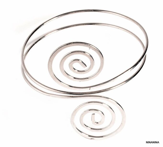 N5495n Bracelet de bras (biceps) en métal doré NINANINA