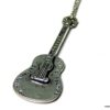 N549tera collier sautoir guitare métal argent
