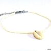 N5510C bracelet de cheville coquillag cauri rocailles blanches NINANINA