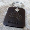 N5518a Porte clé homme cuir moto gravée personnalisé - Bijoux Accessoires Porte clés en ligne NINANINA
