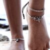 N5540C bracelet de pied étoile de mer métal argent NINANINA
