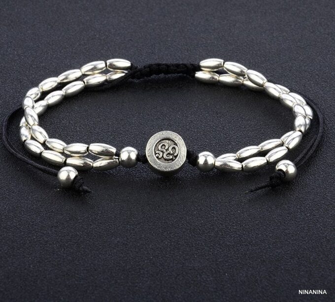 N5541B bracelet de pied étoile de mer métal argent NINANINA