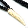 N5592b Collier homme tribal perles bois corne défense ivoire NINANINA