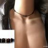 N5598 Collier homme perles bois et argent 925 cordon cuir - Bijoux Colliers en ligne Ninanina