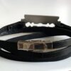 N5614e Bracelet lame de rasoir acier inoxydable homme cuir 3 tours - BijouxBracelets en ligne Ninanina
