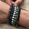 N5642W Bracelet bouddha perle lapis lazuli naturelle sur elastique - Bijoux Bracelets en ligne Ninanina
