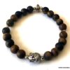 N5643c Bracelet bouddhiste oeil de tigre perles elastique - Bijoux Bracelets en ligne Ninanina