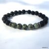 N5665 Bracelet homme pierre de lave et turquoise africaine - Bijoux Bracelets en ligne Ninanina