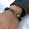 N5665a Bracelet homme pierre de lave et turquoise africaine - Bijoux Bracelets en ligne Ninanina