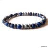 N5669h Bracelet perle bleu homme perle jaspe 6mm elastique - Bijoux Bracelets en ligne Ninanina