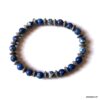 N5669i Bracelet perle bleu homme perle jaspe 6mm elastique - Bijoux Bracelets en ligne Ninanina