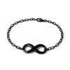 N5689 Bracelet Avec Infini Homme en Acier Inoxydable Noir – Bijou Artisanal - Bijoux Bracelets hommes en ligne Ninanina