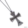 N5693a Collier long – Sautoir long croix métal argent strass - Bijoux Colliers en ligne