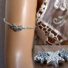 N5711a Bracelet de bras biceps femme fille étoiles de mer métal argent NINANINA