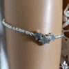 N5711d Bracelet de bras biceps femme fille étoiles de mer métal argent NINANINA