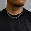 N5783b Chaine Homme Argent 925 Massif Maille Gourmette - Bijoux Colliers Hommes en ligne Ninanina