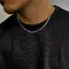 N5783c Chaine Homme Argent 925 Massif Maille Gourmette - Bijoux Colliers Hommes en ligne Ninanina