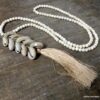 N5787A Collier long coquillages cauri - Bijoux en ligne Ninanina