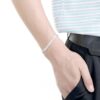 N5865b Bracelet maille serpent argent plaqué homme - Bijoux Bracelets hommes en ligne Ninanina