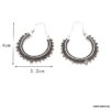 N5889 Boucles créoles tribales en métal argenté - Bijoux Boucles en ligne Ninanina