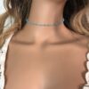 N5923c Collier turquoises naturelles pierres bleues femme - Bijoux Colliers en ligne Ninanina