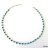 N5923f Collier turquoises naturelles pierres bleues femme - Bijoux Colliers en ligne Ninanina
