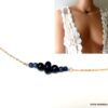 N5931a Collier Chaîne lapis lazuli plaqué or gold filled- Bijoux Colliers en ligne Ninanina