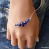 N5932a Bracelet Chaîne lapis lazuli argent 925 massif - Bijoux Bracelets en ligne Ninanina