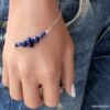 N5932c Bracelet Chaîne lapis lazuli argent 925 massif - Bijoux Bracelets en ligne Ninanina