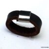 N5936c Bague cuir et acier - Bijoux Bagues en ligne Ninanina