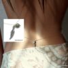 N5958 Chaine de taille pierres fines perle labradorite plume argent 925 massif - Bijoux Chaines en ligne Ninanina