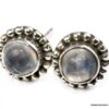N5967 Boucles d'oreilles cabochon pierres fines pierre de lune argent 925 massif - Bijoux Boucles en ligne Ninanina
