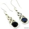 N5969 Boucles d'oreilles cabochon pierres fines labradorite argent 925 massif - Bijoux Boucles en ligne Ninanina