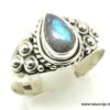 N5973a Bague cabochon poire labradorite argent 925 massif - Bijoux Bagues en ligne Ninanina