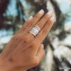 N5993 Bague argent 925 massif ajustable - Bijoux Bagues en ligne Ninanina