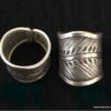 N5993 Bague réglable large striée argent 950 massif - Bijoux Bagues en ligne Ninanina