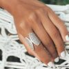 N5996 Bague argent 925 massif ajustable - Bijoux Bagues en ligne Ninanina