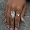 N5996a Bague réglable tribale boheme ethnique argent 950 massif - Bijoux Bagues en ligne Ninanina