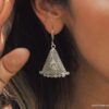 N5997a Boucles d'oreilles tribales boheme ethnique argent 950 massif - Bijoux Boucle en ligne Ninanina