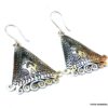 N5997b Boucles d'oreilles tribales boheme ethnique argent 925 massif - Bijoux Boucle en ligne Ninanina