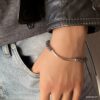 N6002b Bracelet Labradorite 6mm argent femme ou homme - Bijoux Bracelets en ligne Ninanina