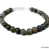 N6002f Bracelet perles pierres fines labradorite demi lune argent 925 massif - Bijoux Bracelets boheme en ligne ninanina