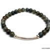 N6002n Bracelet perles pierres fines labradorite demi lune argent 925 massif - Bijoux Bracelets boheme en ligne ninanina